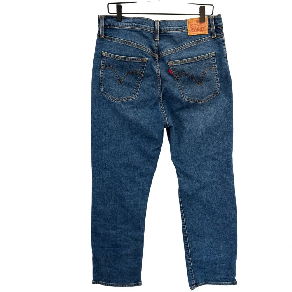 Levis Ribcage Straight Jeans Womens 32 Medium Wash Ultra‎ High Rise 79078-0016